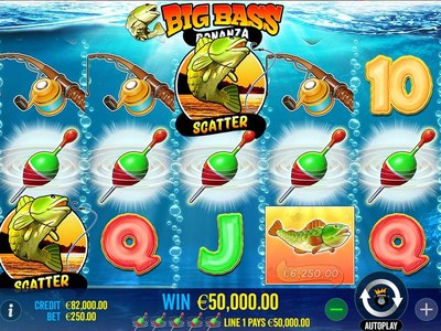 Слот Big Bass Bonanza — RTP 96.0%